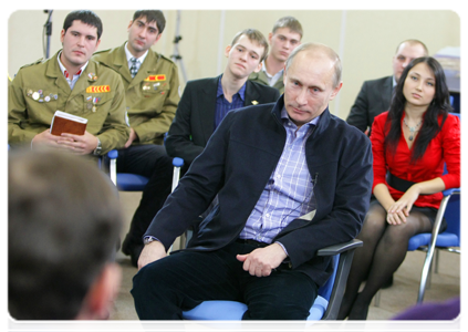 Prime Minister Vladimir Putin meeting in Sochi with representatives of student organisations|26 february, 2011|13:13