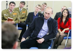 Prime Minister Vladimir Putin meets with student organisations in Sochi