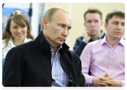 Prime Minister Vladimir Putin meeting in Sochi with representatives of student organisations|26 february, 2011|13:18