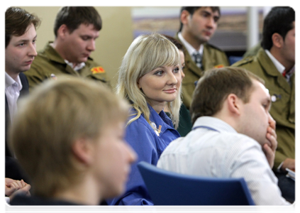 Representatives of student organisations at a meeting with Prime Minister Vladimir Putin|26 february, 2011|13:26