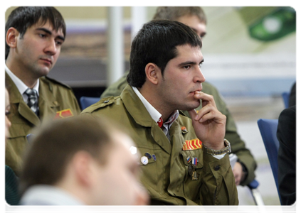 Representatives of student organisations at a meeting with Prime Minister Vladimir Putin|26 february, 2011|13:26