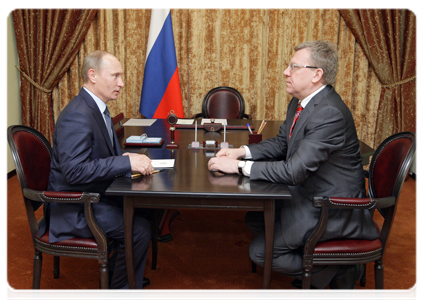 Prime Minister Vladimir Putin with Deputy Prime Minister and Finance Minister Alexei Kudrin|28 february, 2011|11:52