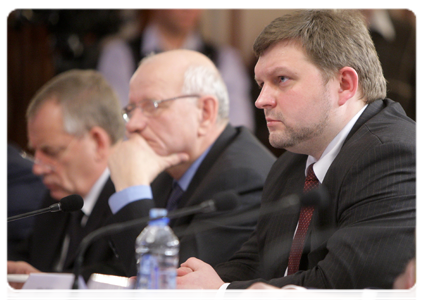 Kirov Region Governor Nikita Belykh at a meeting in Kirov on housing construction in the regions|3 february, 2011|19:20