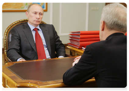 Prime Minister Vladimir Putin meeting with Minister of Education and Science Andrei Fursenko|4 february, 2011|13:52