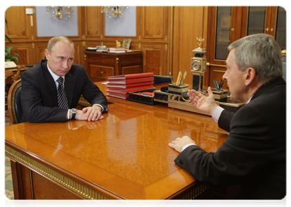 Prime Minister Vladimir Putin meets with Ivan Dedov, President of the National Academy of Medical Sciences|1 march, 2011|22:15