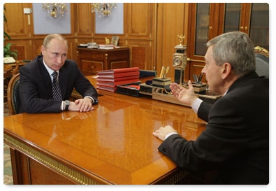 Prime Minister Vladimir Putin meets with Ivan Dedov, President of the National Academy of Medical Sciences