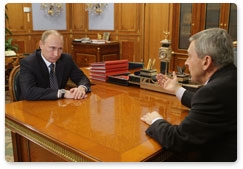 Prime Minister Vladimir Putin meets with Ivan Dedov, President of the National Academy of Medical Sciences