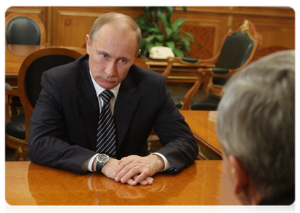 Prime Minister Vladimir Putin meets with Ivan Dedov, President of the National Academy of Medical Sciences|1 march, 2011|22:15