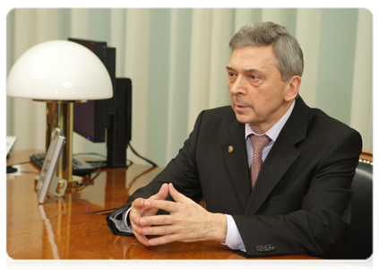 Ivan Dedov, President of the National Academy of Medical Sciences, at a meeting with Prime Minister Vladimir Putin|1 march, 2011|22:15