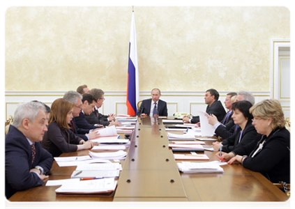 Prime Minister Vladimir Putin at a meeting on the drafting of state programmes|10 march, 2011|16:12