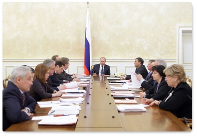 Prime Minister Vladimir Putin holds a meeting on the drafting of state programmes