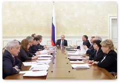 Prime Minister Vladimir Putin holds a meeting on the drafting of state programmes