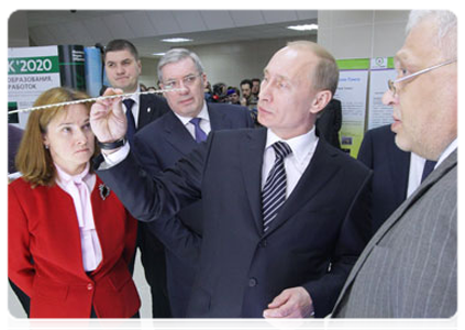 Prime Minister Vladimir Putin at Tomsk special economic zone exhibition|14 march, 2011|14:44