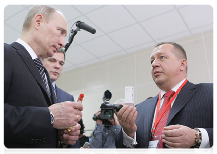 Prime Minister Vladimir Putin at Tomsk special economic zone exhibition|14 march, 2011|14:44