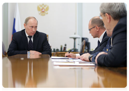 Prime Minister Vladimir Putin at a meeting on the situation around the nuclear power plant in Japan|15 march, 2011|13:51