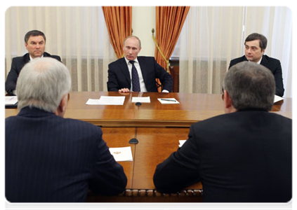 Prime Minister Vladimir Putin at the meeting with the United Russia party leadership|15 march, 2011|14:07