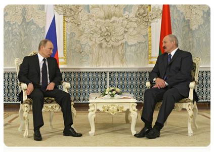 Prime Minister Vladimir Putin at a meeting with Belarusian President Alexander Lukashenko in Minsk|15 march, 2011|18:05