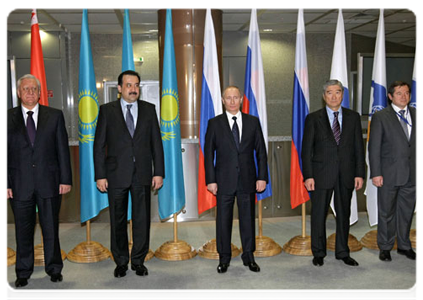 Prime Minister Vladimir Putin participating in a meeting of the prime ministers of the EurAsEC Interstate Council, the supreme body of the Customs Union|15 march, 2011|22:49