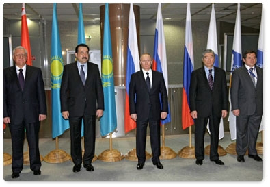 Vladimir Putin participates in a meeting of the prime ministers of the Interstate Council of the Eurasian Economic Community, the supreme body of the Customs Union
