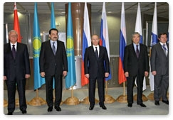 Vladimir Putin participates in a meeting of the prime ministers of the Interstate Council of the Eurasian Economic Community, the supreme body of the Customs Union
