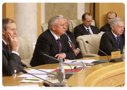 Belarusian Prime Minister Mikhail Myasnikovich during a meeting of the prime ministers of the Interstate Council of the Eurasian Economic Community, the supreme body of the Customs Union|15 march, 2011|22:50