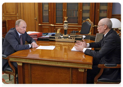 Prime Minister Vladimir Putin meets with President of Bashkortostan Rustem Khamitov|16 march, 2011|16:22