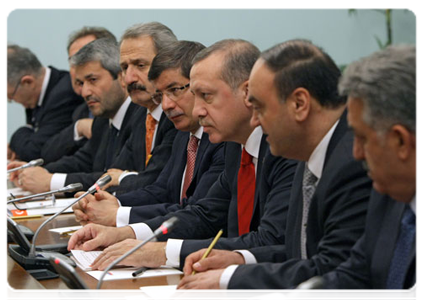 Turkish Prime Minister Recep Tayyip Erdogan at a meeting with Prime Minister Vladimir Putin|16 march, 2011|19:37