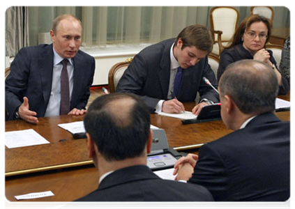 Prime Minister Vladimir Putin at a meeting with Turkish Prime Minister Recep Tayyip Erdogan|16 march, 2011|19:37