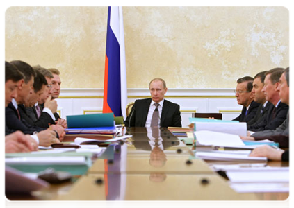 Prime Minister Vladimir Putin at a meeting of the Government Presidium|17 march, 2011|17:20