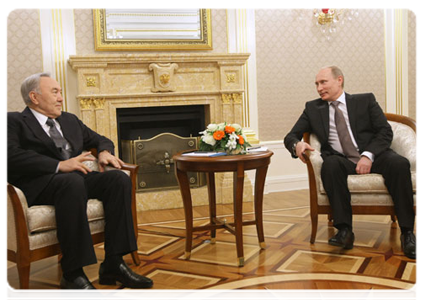 Prime Minister Vladimir Putin during a meeting with Kazakh President Nursultan Nazarbayev|17 march, 2011|20:28