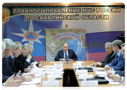 Prime Minister Vladimir Putin holds a meeting on the accident at Japan’s Fukushima 1 nuclear power station|19 march, 2011|20:34