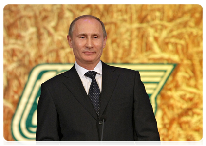Prime Minister Vladimir Putin attending the 22nd Conference of the Russian Association of Farm Holdings and Agricultural Cooperatives|2 march, 2011|18:21