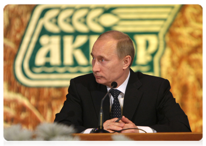 Prime Minister Vladimir Putin attending the 22nd Conference of the Russian Association of Farm Holdings and Agricultural Cooperatives|2 march, 2011|18:21