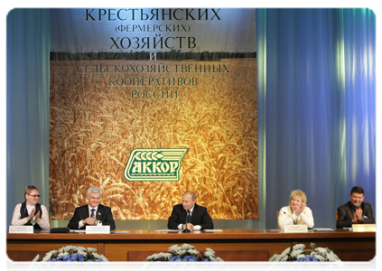 Prime Minister Vladimir Putin attending the 22nd Conference of the Russian Association of Farm Holdings and Agricultural Cooperatives|2 march, 2011|18:21