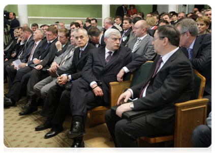 Officials at the 22nd Conference of the Russian Association of Farm Holdings and Agricultural Cooperatives|2 march, 2011|18:33