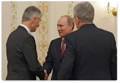 Prime Minister Vladimir Putin meets with top managers of BASF