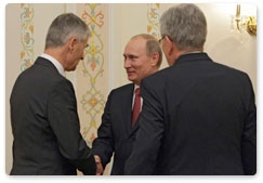 Prime Minister Vladimir Putin meets with top managers of BASF