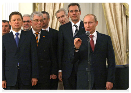 В присутствии Председателя Правительства России В.В.Путина состоялось подписание меморандума о взаимопонимании в отношении проекта «Южный поток» между ОАО «Газпром» и концерном «БАСФ»|21 марта, 2011|22:10