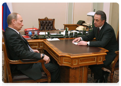 Prime Minister Vladimir Putin with Minister of Sport, Tourism and Youth Policy Vitaly Mutko|22 march, 2011|15:04