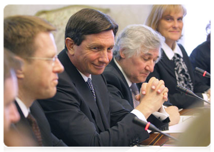 Slovenian Prime Minister Borut Pahor during talks in expanded format with Russian Prime Minister Vladimir Putin|22 march, 2011|19:58