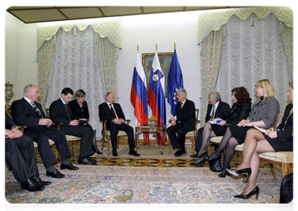 Председатель Правительства Российской Федерации В.В.Путин встретился с Председателем Государственного собрания Республики Словения П.Гантаром|22 марта, 2011|22:59
