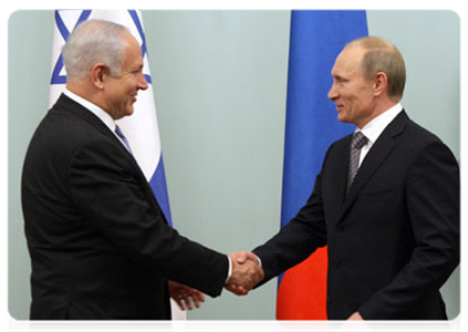 Prime Minister Vladimir Putin at a meeting with Israeli counterpart Benjamin Netanyahu|24 march, 2011|20:32