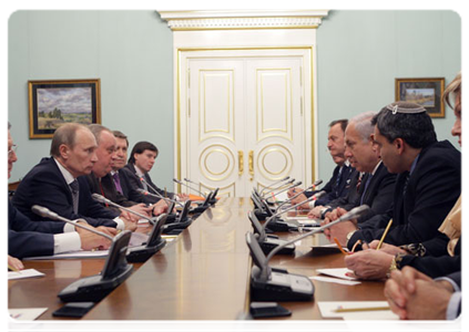 Prime Minister Vladimir Putin at a meeting with Israeli counterpart Benjamin Netanyahu|24 march, 2011|20:32