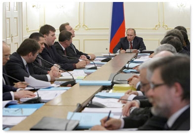 Prime Minister Vladimir Putin holds a meeting of the Government Commission on Monitoring Foreign Investment