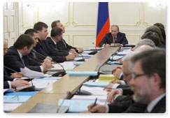 Prime Minister Vladimir Putin holds a meeting of the Government Commission on Monitoring Foreign Investment