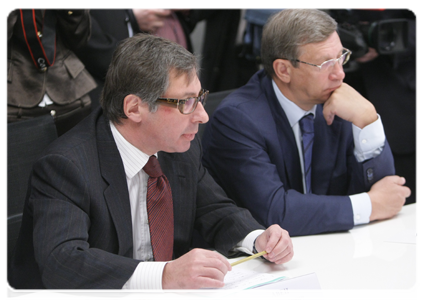 President of Alfa Bank Pyotr Aven and Chairman of the board of the Sistema financial corporation Vladimir Yevtushenkov|3 march, 2011|16:20