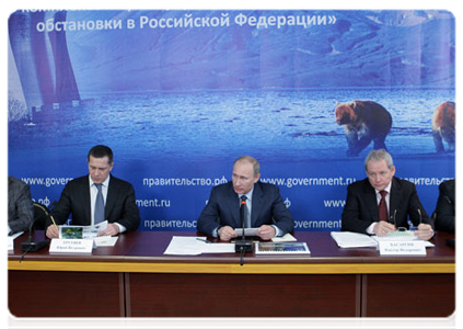 Prime Minister Vladimir Putin at a meeting on improving the environmental situation in Russia|30 march, 2011|15:33