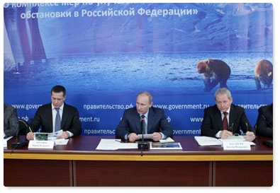 Prime Minister Putin chairs a meeting on improving the environmental situation in Russia