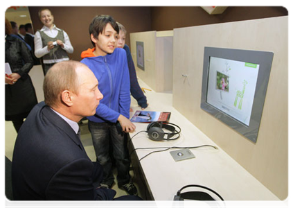 Prime Minister Vladimir Putin during a visit to the Vorobyovy Gory environmental and educational centre|30 march, 2011|15:54