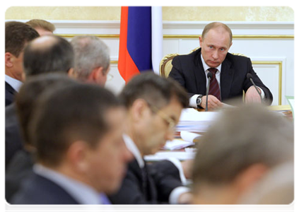 Prime Minister Vladimir Putin at a Government Presidium meeting|31 march, 2011|17:04